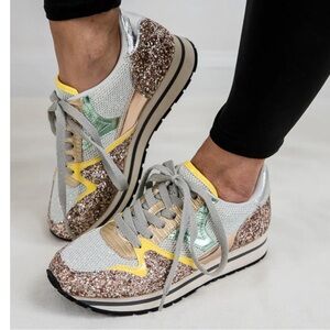 Mi.iM Miumiu Gold Glitter Sneaker